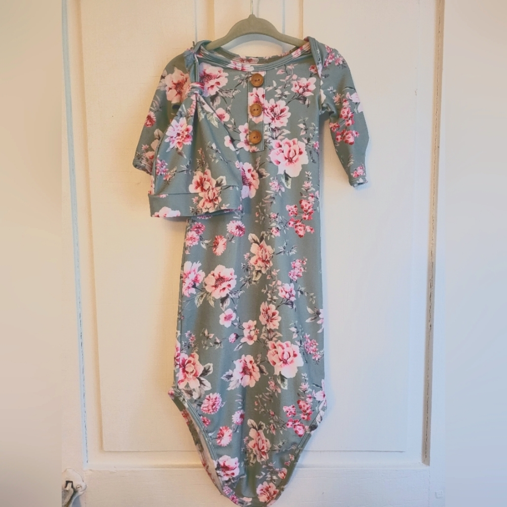 Caden Lane Knot Gown and Hat